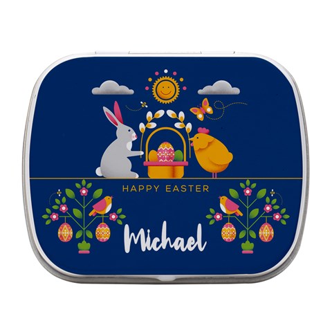 Personalized Easter Name Small Metal Box By Joe Front