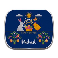 Personalized Easter Name Small Metal Box - Small Metal Box (White)