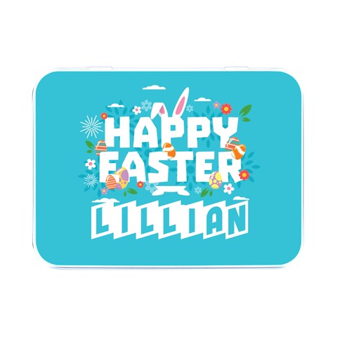 Personalized Easter Name Flip Top Metal Box By Joe Front