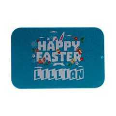 Personalized Easter Name Open Lip Metal Box - Open Lid Metal Box (Silver)  