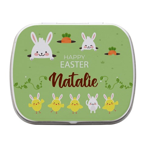 Personalized Easter Name Small Metal Box By Joe Front