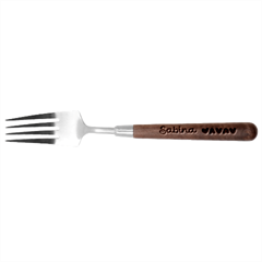 Personalized Heart Name Stainless Steel Fork with wooden Handle 