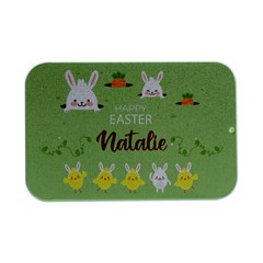 Personalized Easter Name Open Lip Metal Box - Open Lid Metal Box (Silver)  