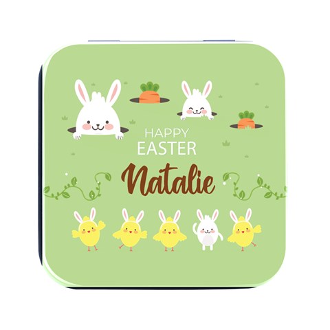 Personalized Easter Name Square Metal Box By Joe Front