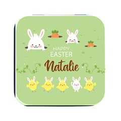Personalized Easter Name Square Metal Box