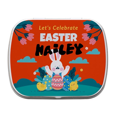 Personalized Easter Name Small Metal Box By Joe Front