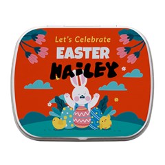 Personalized Easter Name Small Metal Box - Small Metal Box (White)