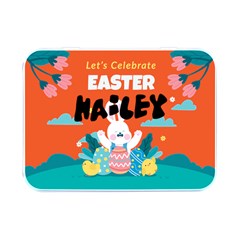 Personalized Easter Name Flip Top Metal Box