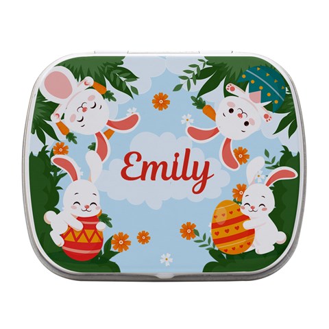 Personalized Easter Name Small Metal Box By Joe Front