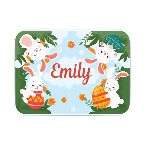 Personalized Easter Name Flip Top Metal Box By Joe Front