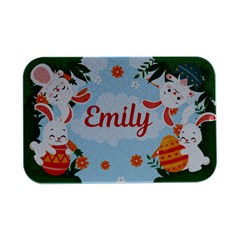 Personalized Easter Name Open Lip Metal Box - Open Lid Metal Box (Silver)  