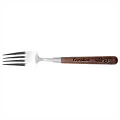 Personalized Ornament Name Stainless Steel Fork with wooden Handle