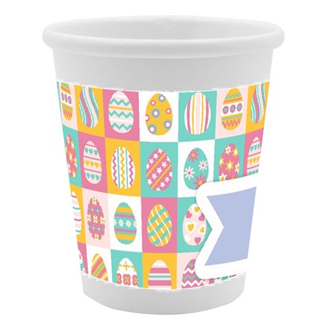 Personalized Easter Egg Pattern Name Paper Cup By Katy Left