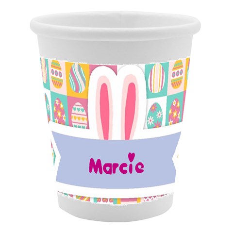Personalized Easter Egg Pattern Name Paper Cup By Katy Center