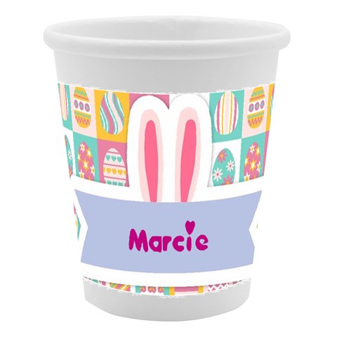 Personalized Easter Egg Pattern Name Paper Cup By Katy Center