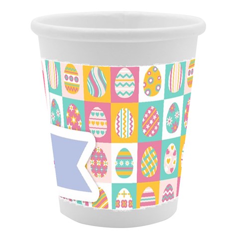Personalized Easter Egg Pattern Name Paper Cup By Katy Right
