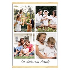 Personalized 4 Photos Hanging Canvas Print - Hanging Canvas Prints 16  x 22 