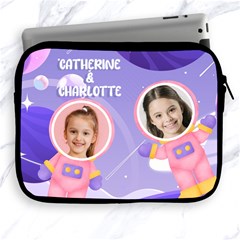 Astronaut Pattern Personalized Name and Photo IPad Case  (2 styles) - Apple iPad Zipper Case