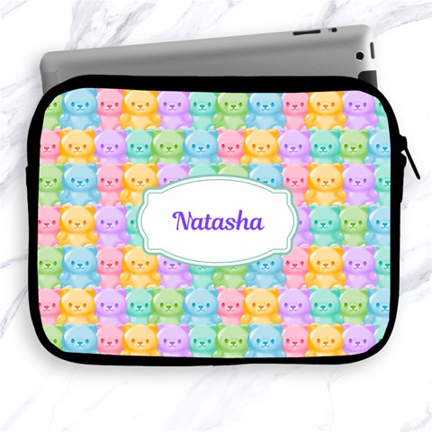 Bear Candypersonalized Name Ipad Case By Katy Front