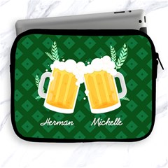 Beer Personalized Name IPad Case (2 styles) - Apple iPad Zipper Case