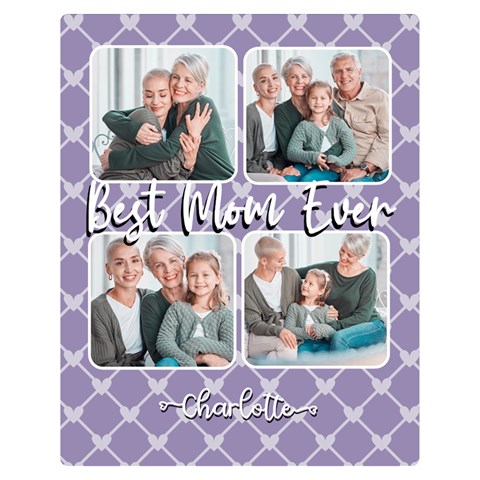 Personalized Photo Grid Best Mom By Wanni 60 x50  Blanket Front