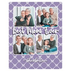 Personalized Photo Grid Best Mom - Two Sides Premium Plush Fleece Blanket (Teen Size)