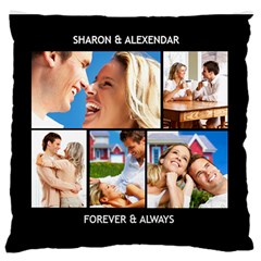 Personalized 5 Photo Name and Text Large Cushion - 16  Baby Flannel Cushion Case (Two Sides)