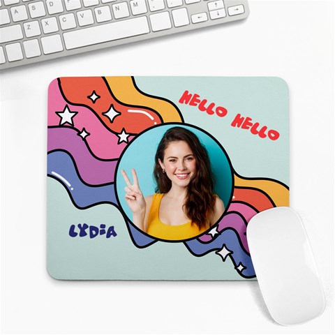 Rainbow Graphic Photo Mousepad  By Katy 9.25 x7.75  Mousepad - 1