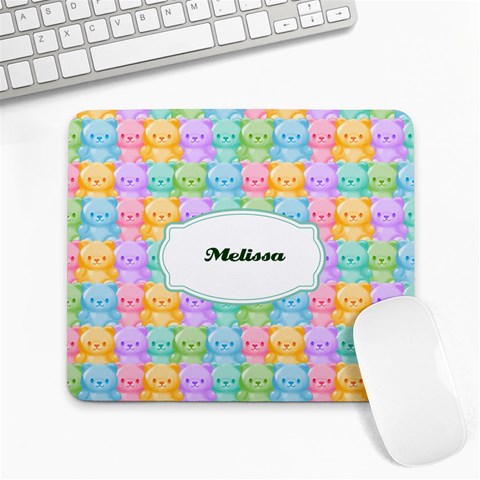 Bear Candy Personalized Name Mousepad By Katy 9.25 x7.75  Mousepad - 1