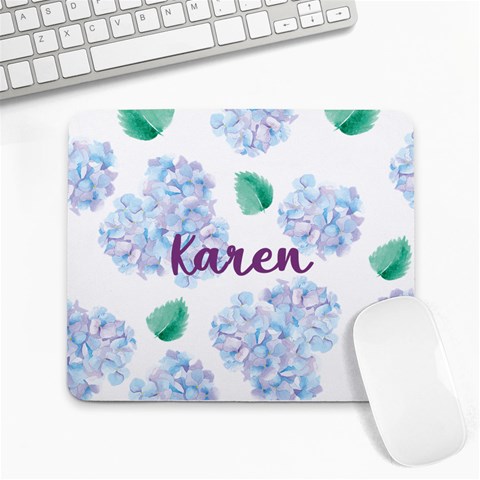 Hydrangeas Personalized Name Mousepad By Katy 9.25 x7.75  Mousepad - 1