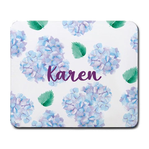 Hydrangeas Personalized Name Mousepad By Katy 9.25 x7.75  Mousepad - 1