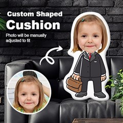 Personalized Photo in Merchant Businessman Cartoon Style Custom Shaped Cushion - Cut To Shape Cushion Case Personalized Photo in Merchant Businessman Cartoon Style Custom Shaped Cushion - Cut To Shape Cushion Case