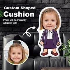Personalized Photo in Teacher Cartoon Style Custom Shaped Cushion - Cut To Shape Cushion Case Personalized Photo in Teacher Cartoon Style Custom Shaped Cushion - Cut To Shape Cushion Case