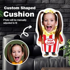 Personalized Photo in Popcorn Fast Food Style Custom Shaped Cushion - Cut To Shape Cushion Case Personalized Photo in Popcorn Fast Food Style Custom Shaped Cushion - Cut To Shape Cushion Case