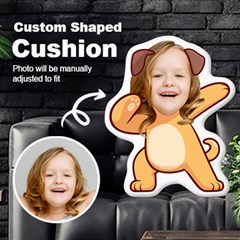 Personalized Photo in Dabbing Dog Cartoon Style Custom Shaped Cushion - Cut To Shape Cushion Case Personalized Photo in Dabbing Dog Cartoon Style Custom Shaped Cushion - Cut To Shape Cushion Case