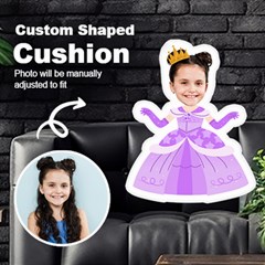 Personalized Photo in Purple Princess custom Shaped Cushion - Cut To Shape Cushion