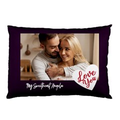Personalized Photo Love You Any Text Pillow Case - Pillow Case (Two Sides)