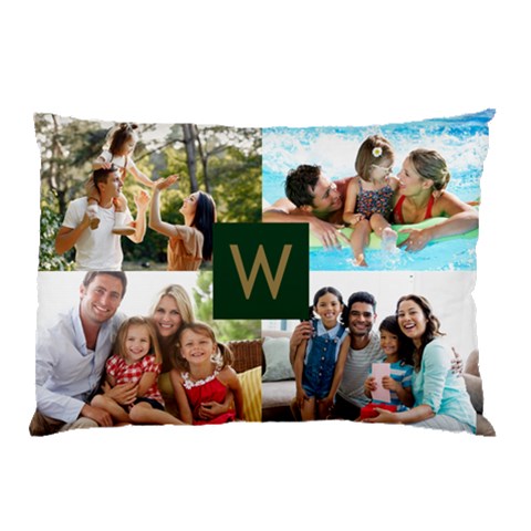 Personalized Photo Initial Pillow Case By Joe Front