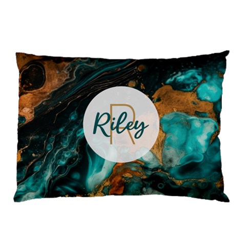 Personalized Marble Name Pillow Case By Joe Front