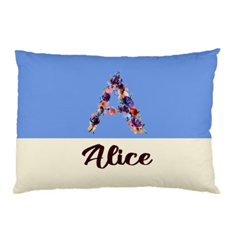 Personalized Initial Name Pillow Case By Joe Back