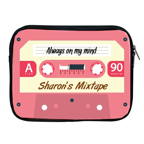 Personalized Cassette Tape Name Ipad Zipper Case By Joe Front