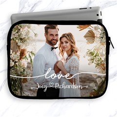 Personalized Wedding Couple Photo Name iPad Zipper Case (2 styles) - Apple iPad Zipper Case