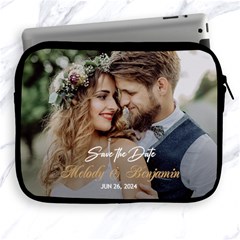 Personalized Save the Date Wedding Couple Photo Name iPad Zipper Case (2 styles) - Apple iPad Zipper Case