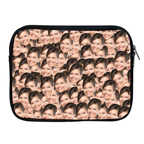 Personalized Photo Many Face Head Name Ipad Zipper Case By Joe Front
