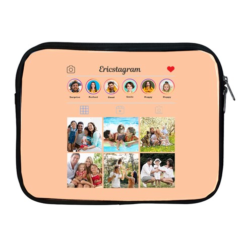 Personalized Instagram Photo Name Ipad Zipper Case By Joe Front