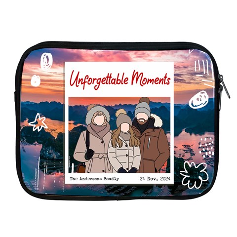 Personalized Trip Photo Illustration Name Ipad Zipper Case By Joe Front