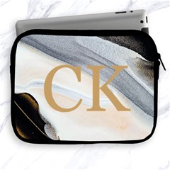 Personalized Initial Marble iPad Zipper Case (2 styles) - Apple iPad Zipper Case