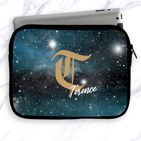 Personalized Initial Name Starnight Ipad Zipper Case By Joe Front