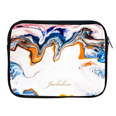 Personalized Name Marble Ipad Zipper Case By Joe Front