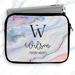 Personalized Initial Name Color Marble iPad Zipper Case - Apple iPad Zipper Case